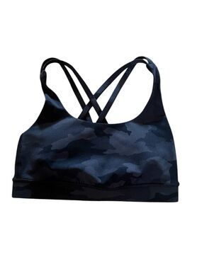 Lululemon energy Black Camo Strappy Sports Bra - Sz 2